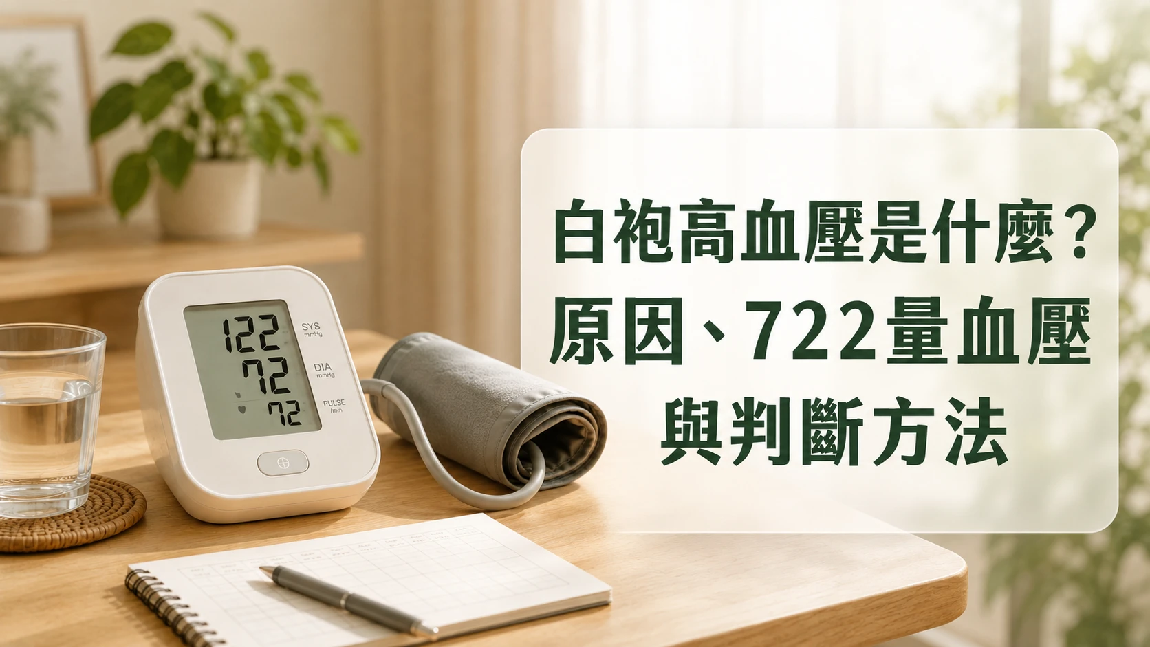 白袍高血壓是什麼？原因、722量血壓與判斷方法｜藥師解析