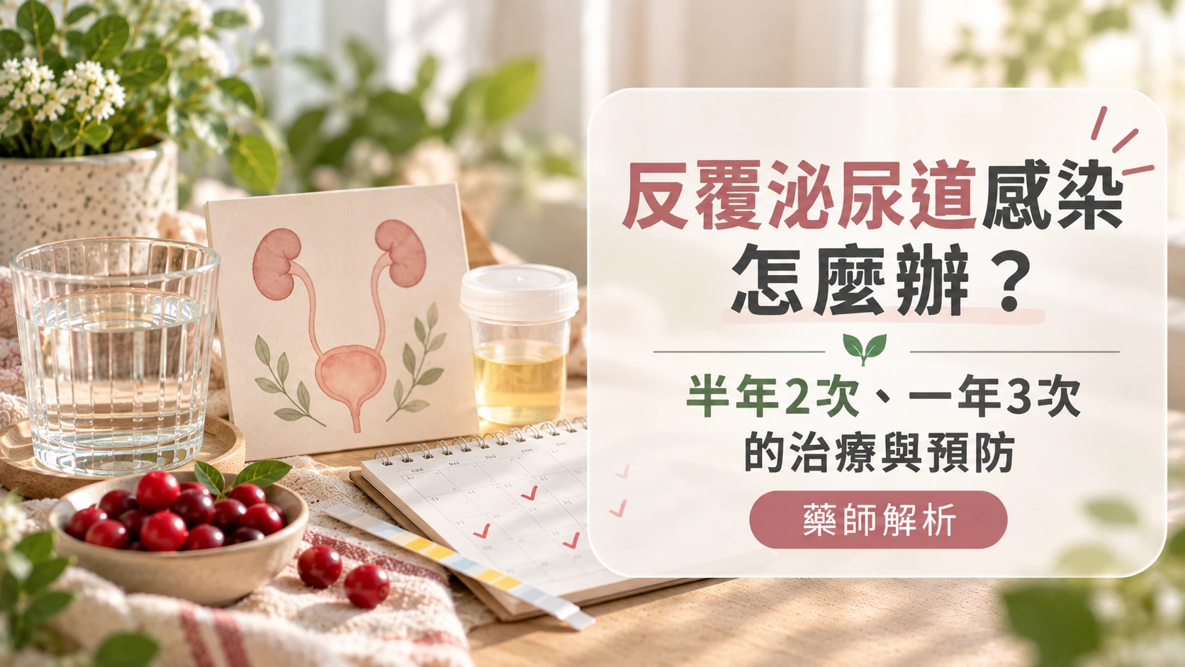 反覆泌尿道感染怎麼辦？半年2次、一年3次的治療與預防｜藥師解析