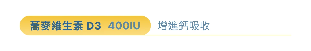 維生素 D3 成分介紹,圖示含量 400 IU