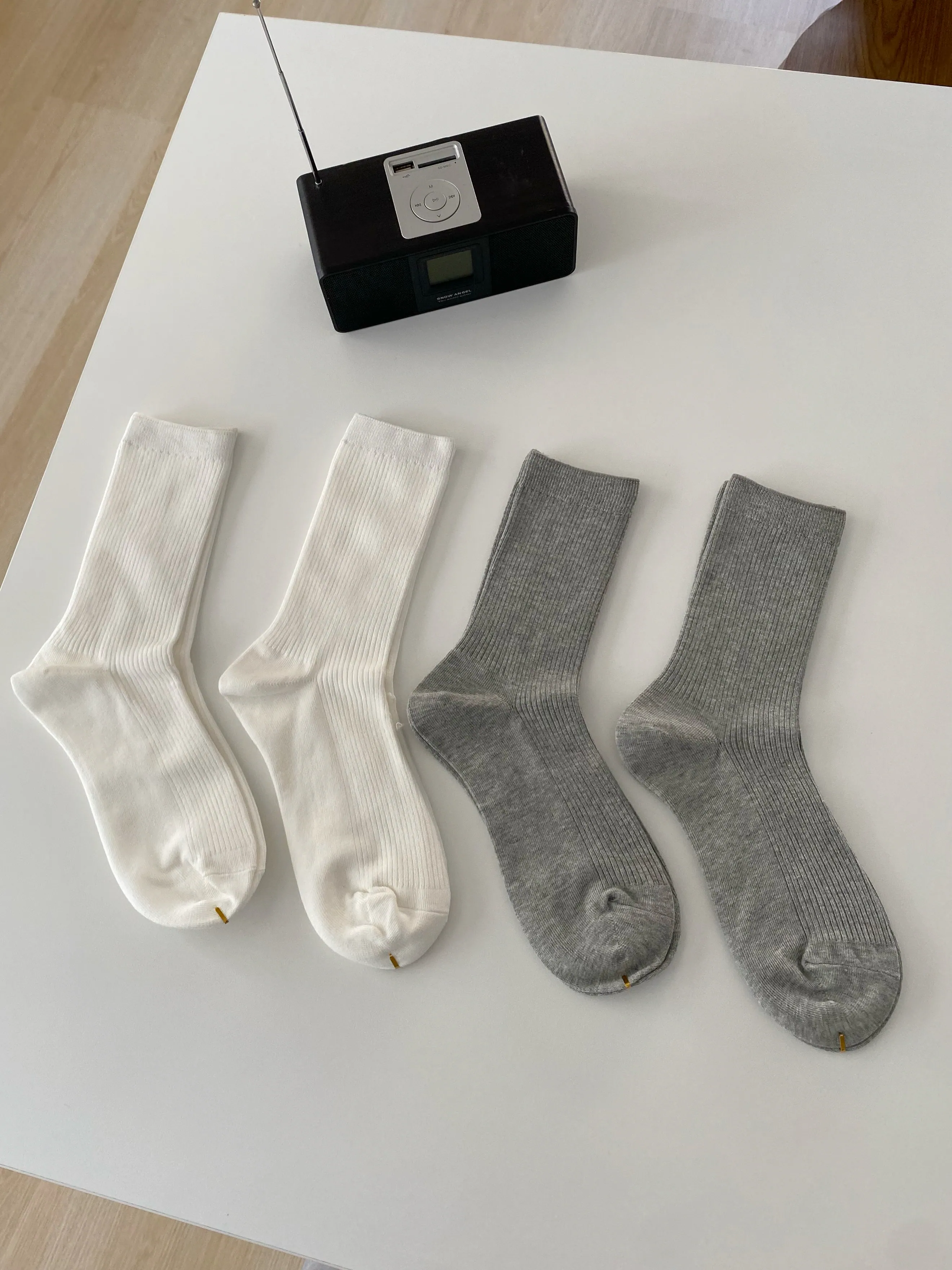 巨好穿!中筒螺紋棉質堆堆襪
