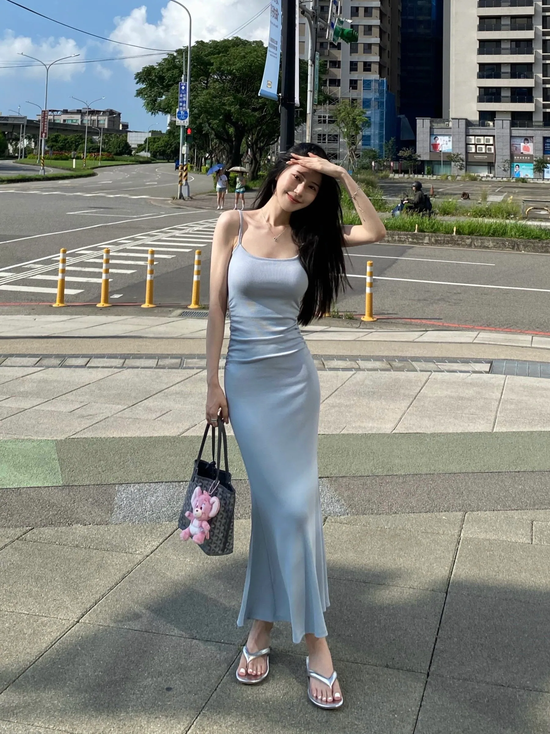 𝐂𝐡𝐢𝐞𝐬𝐭𝐮𝐝𝐢𝐨訂製·美胸抓皺魚尾連身裙/寶寶藍