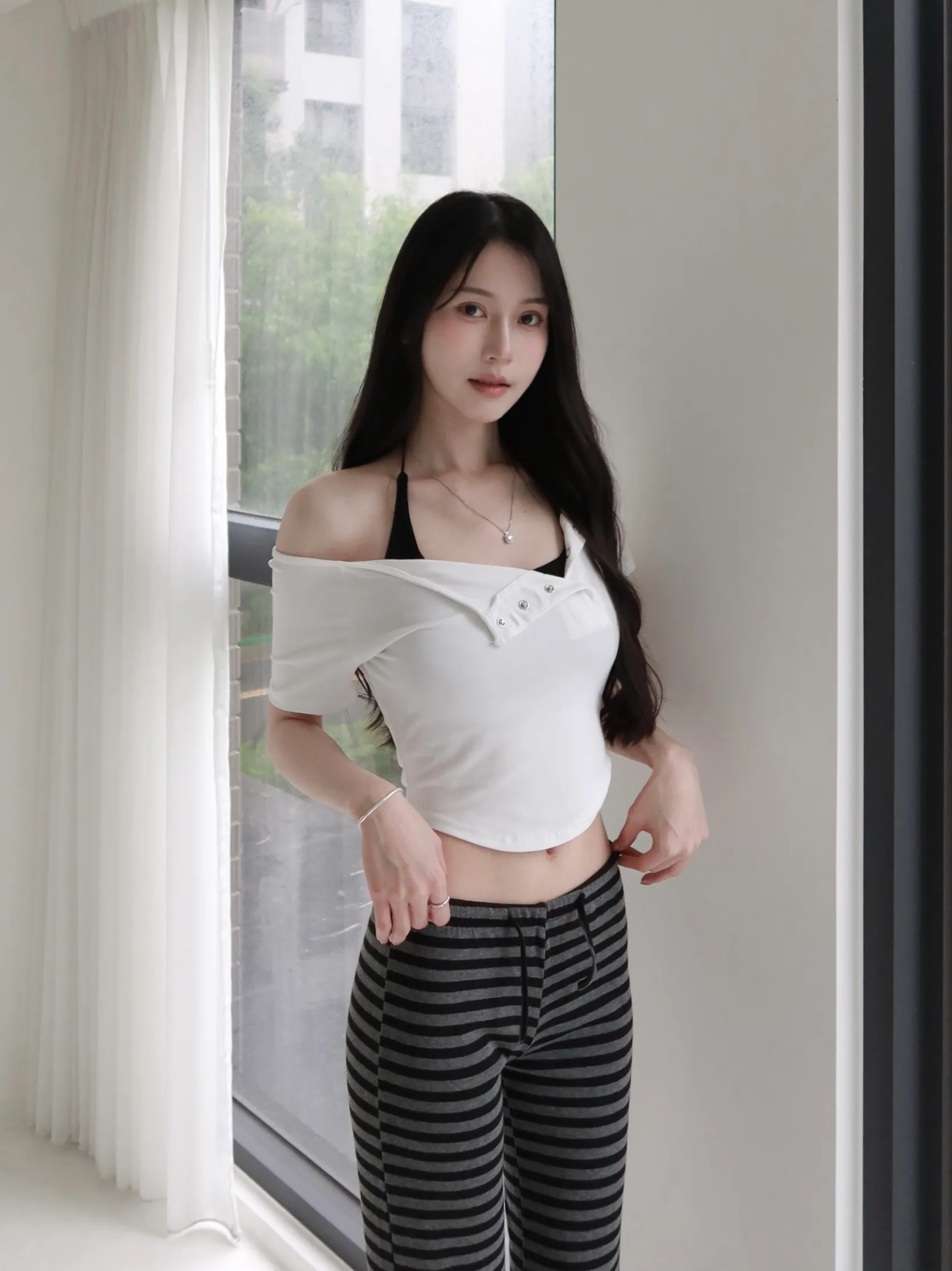 不規則排扣兩件式bra T