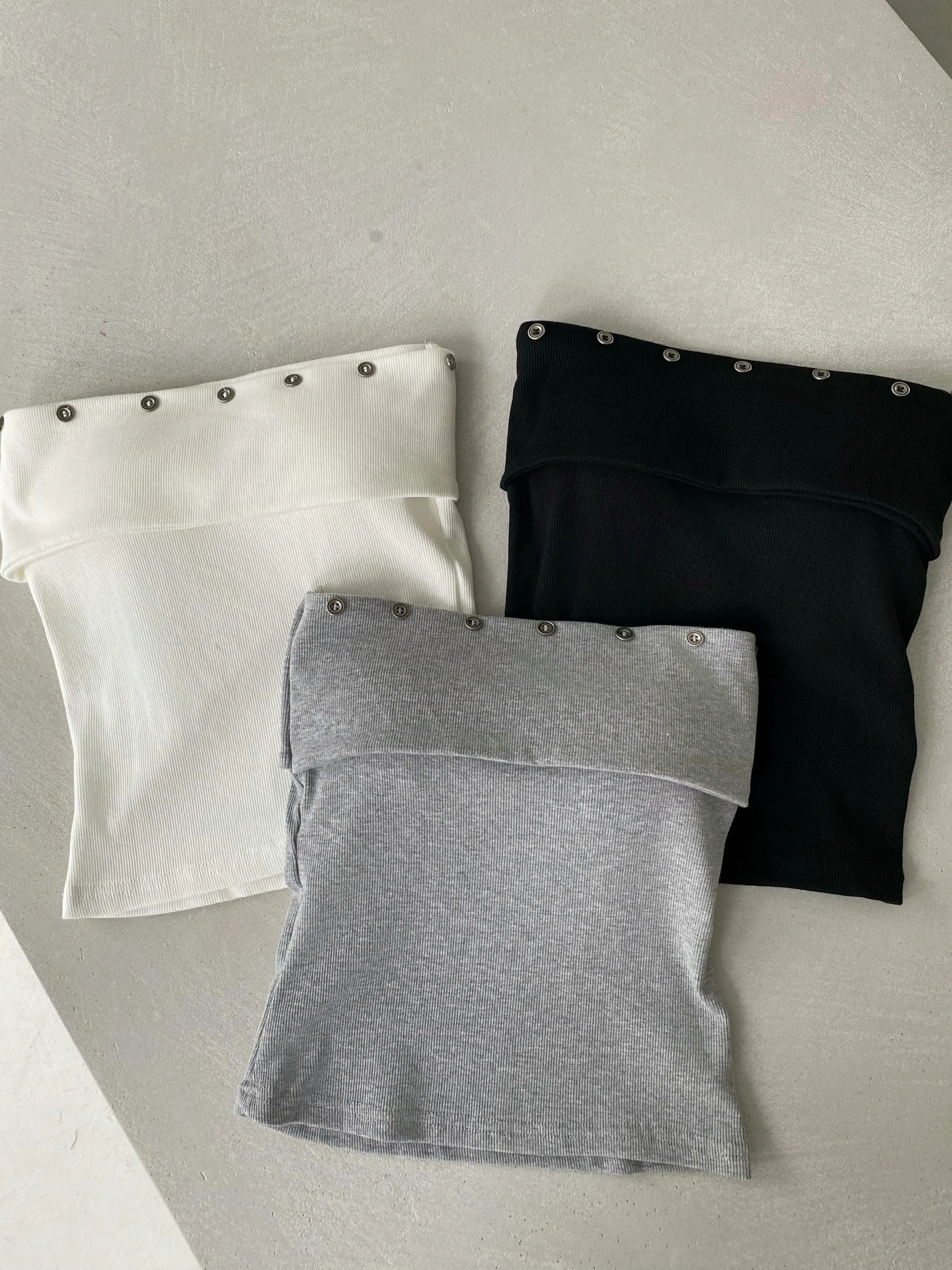 排釦兩穿平口bra top