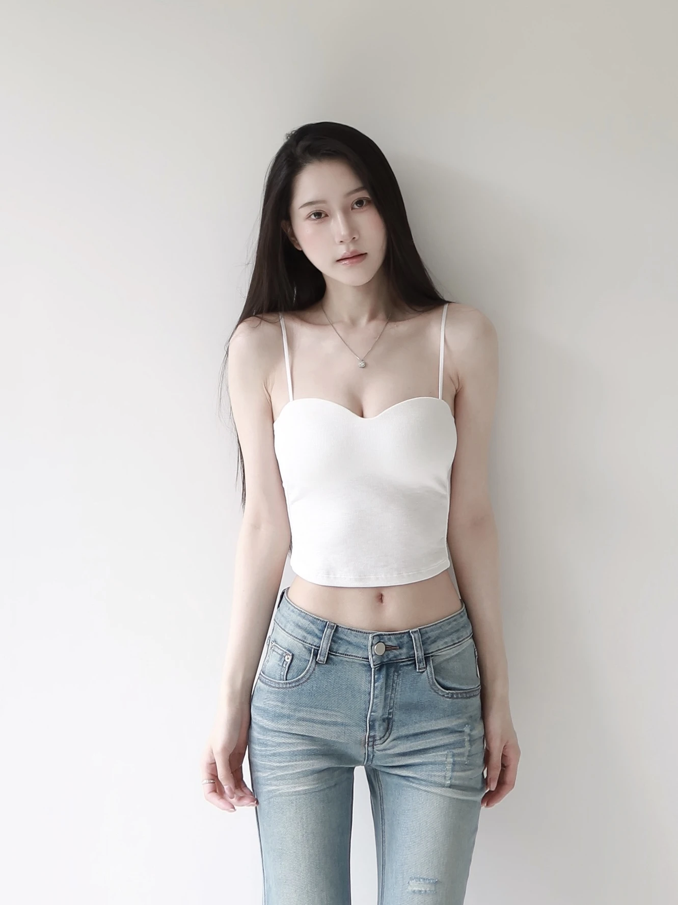 純慾桃心領細肩BraTop