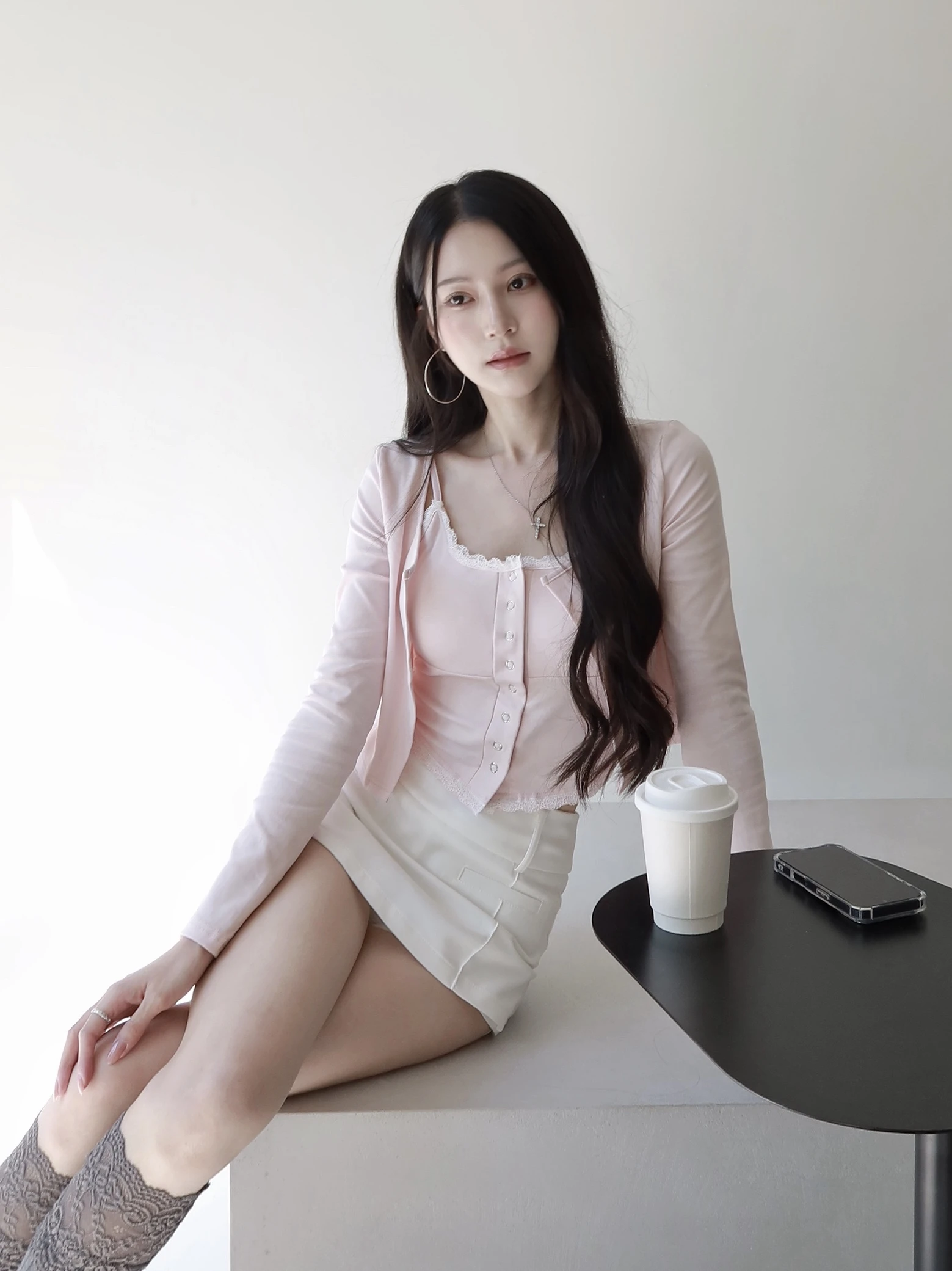 純慾排扣蕾絲兩件式BraT
