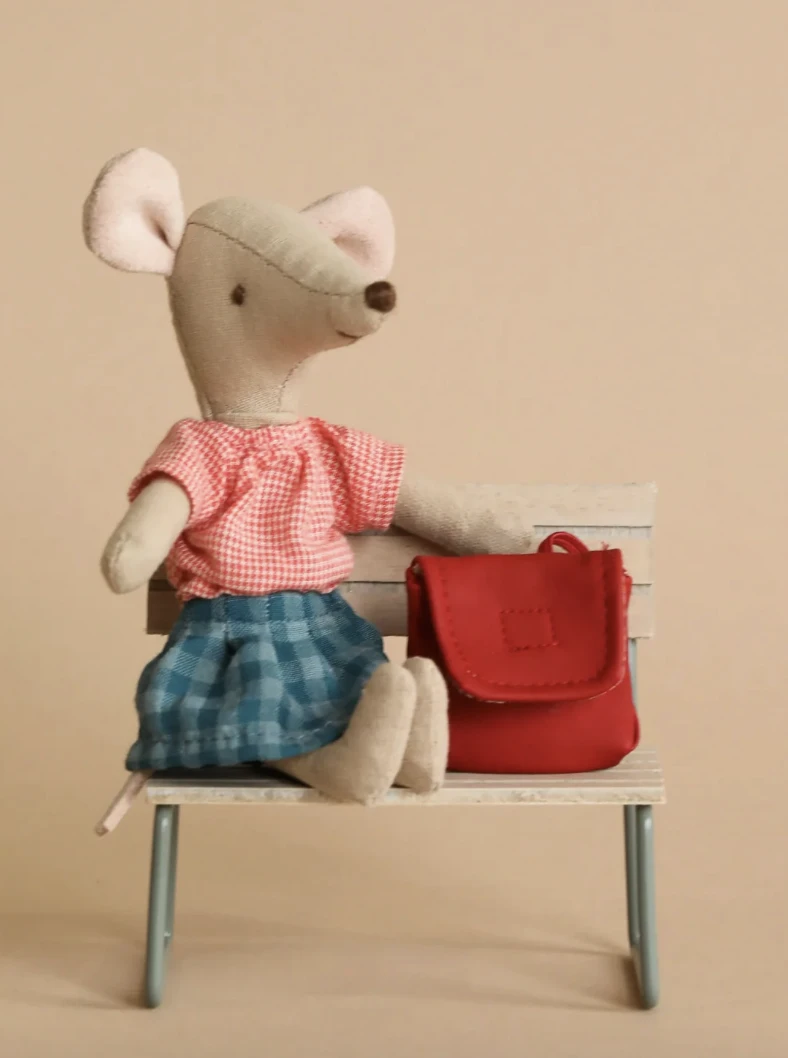 幼兒園小鼠女孩-紅格紋 Tricycle Mouse, Big Sister - Red