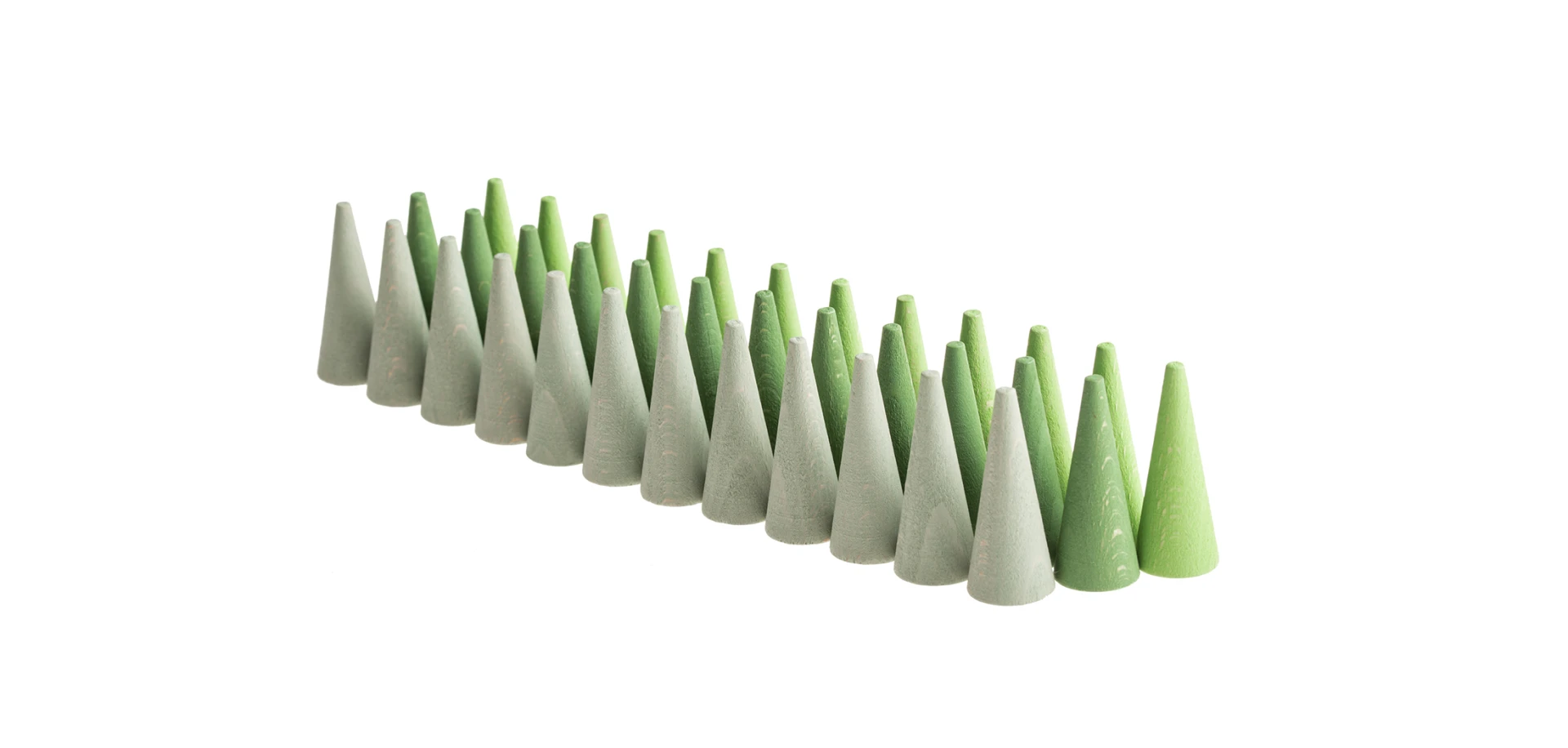綠色小山丘組 Mandala Green Cones