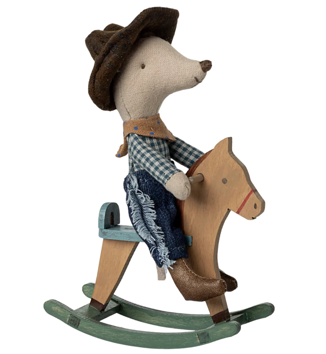 2025 新品 牛仔鼠與搖搖木馬 Cowboy mouse on rocking horse, Little brother