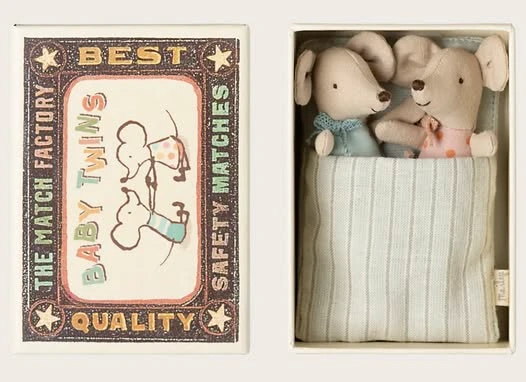 2025 新品火柴盒裡的雙胞胎小鼠 Twins, Baby mice in matchbox