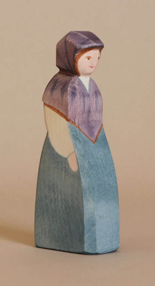 童話世界系列｜市集女人（Market Woman）木製手工公仔