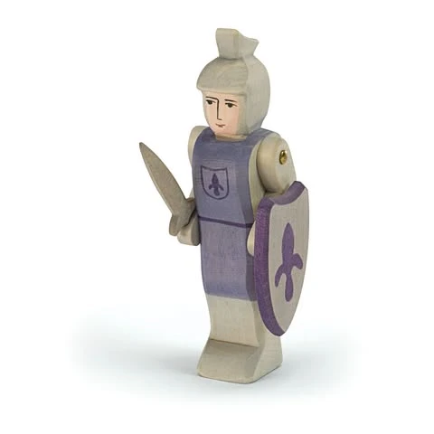 童話騎士系列｜藍盾勇士(Knight standing blue )木製手工公仔