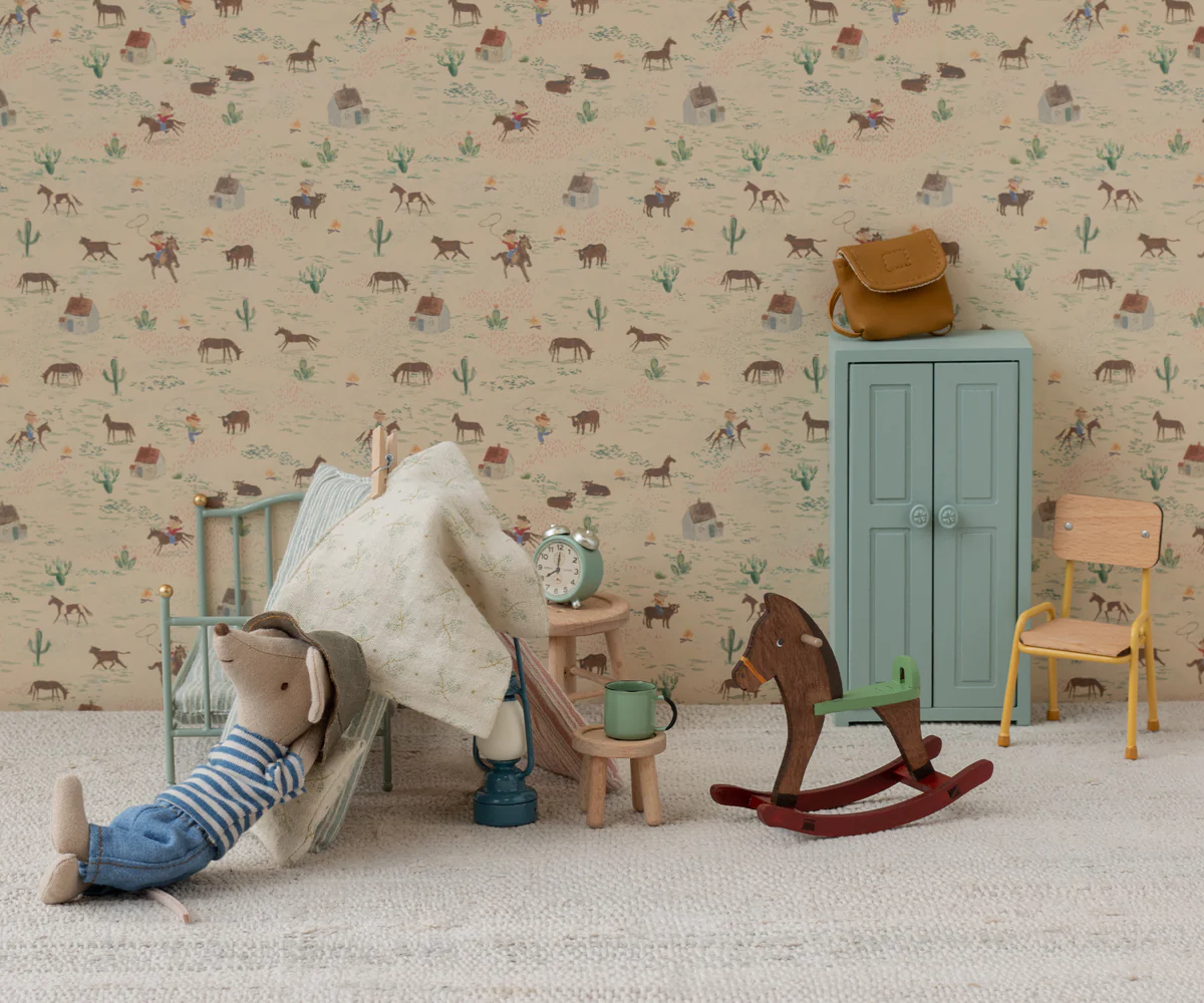 鼠小孩的搖搖木馬(深棕款)Rocking horse, Mouse - Dark brown