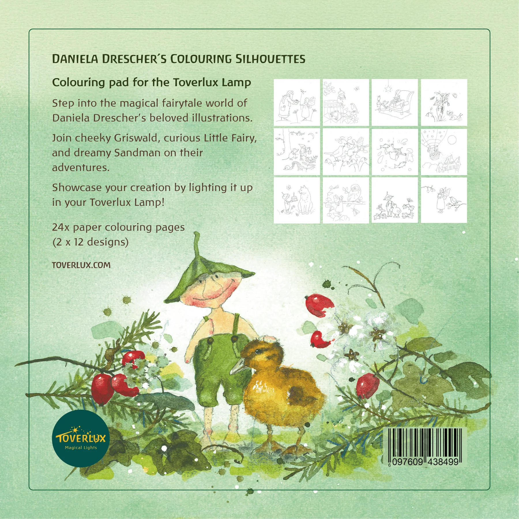 Daniela Dreschert 藝術插畫著色冊 × Toverlux 專用光影創作本 Coloring Silhouettes by Daniela Drescher