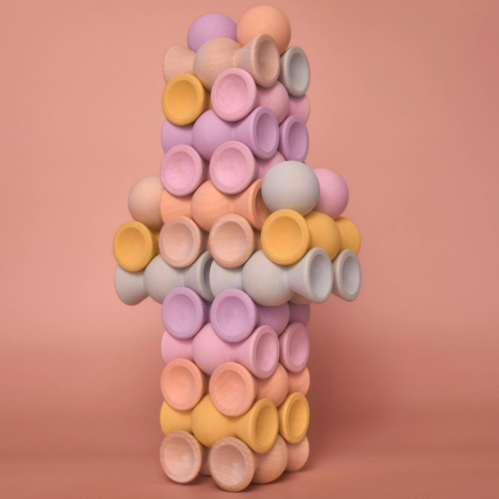 蜜桃糖果積木（33件組）Chill Pepper “Peachy Pastels ”