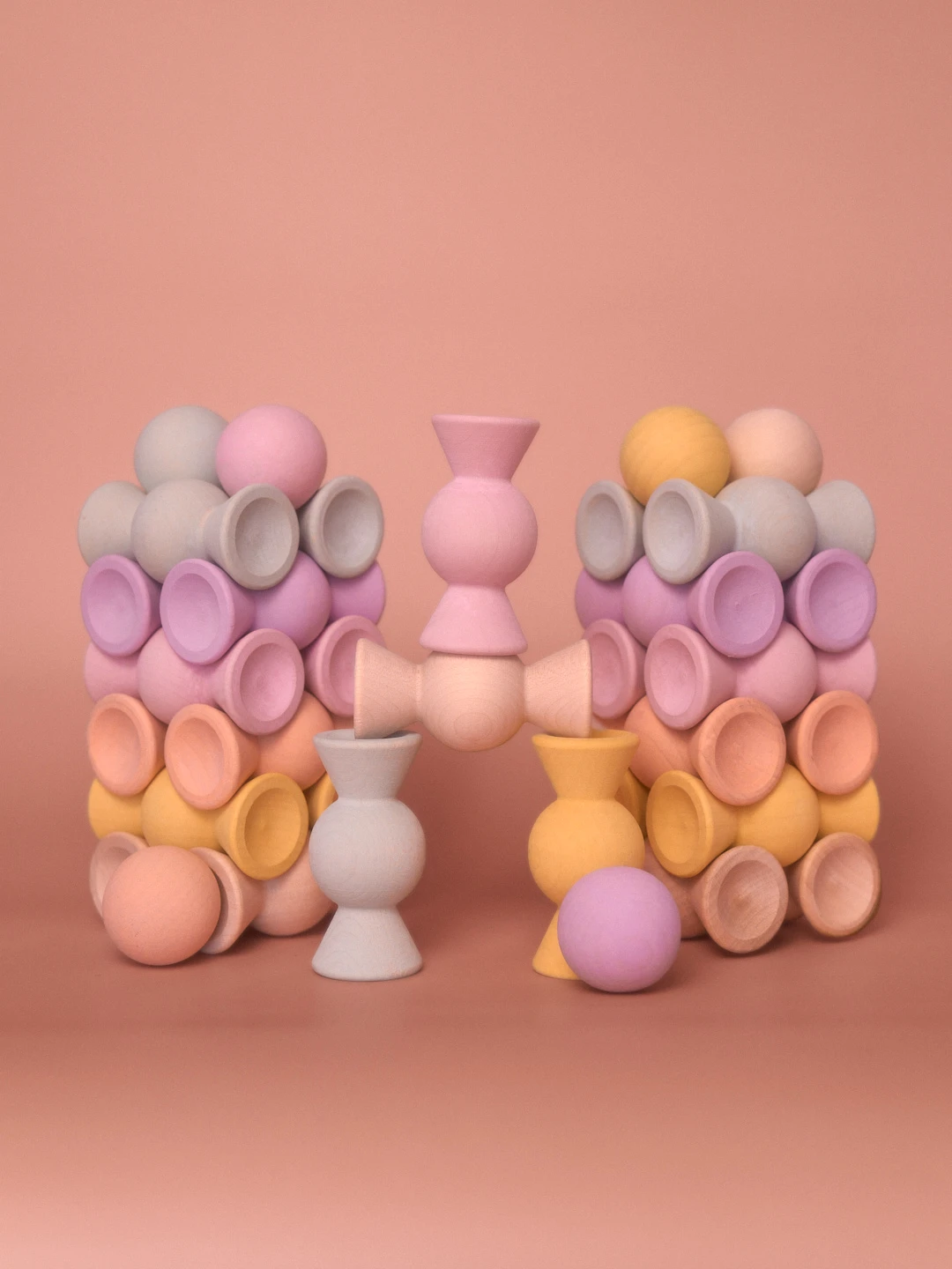蜜桃糖果積木（33件組）Chill Pepper “Peachy Pastels ”