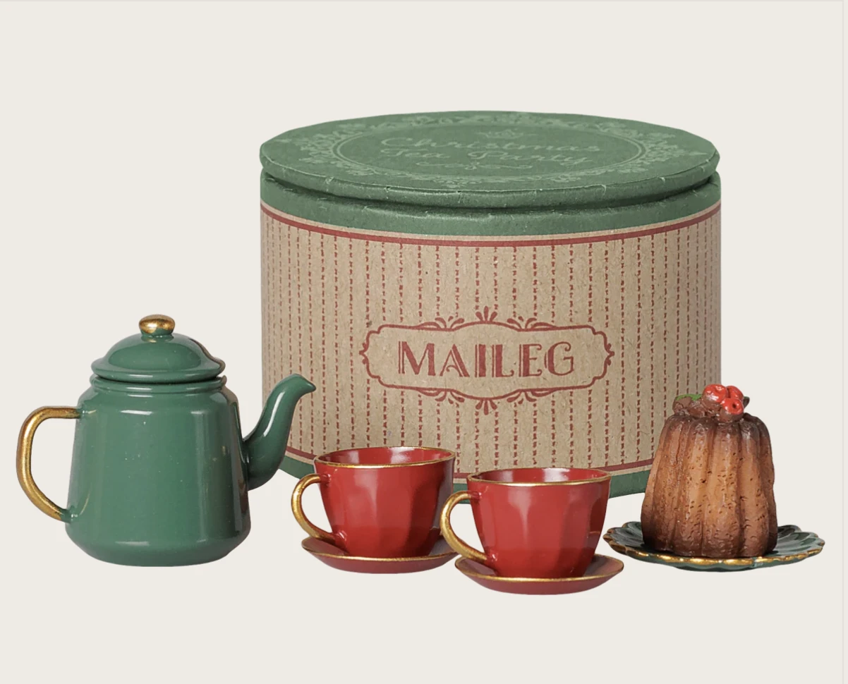 Maileg 小鼠聖誕下午茶組｜紅綠款
