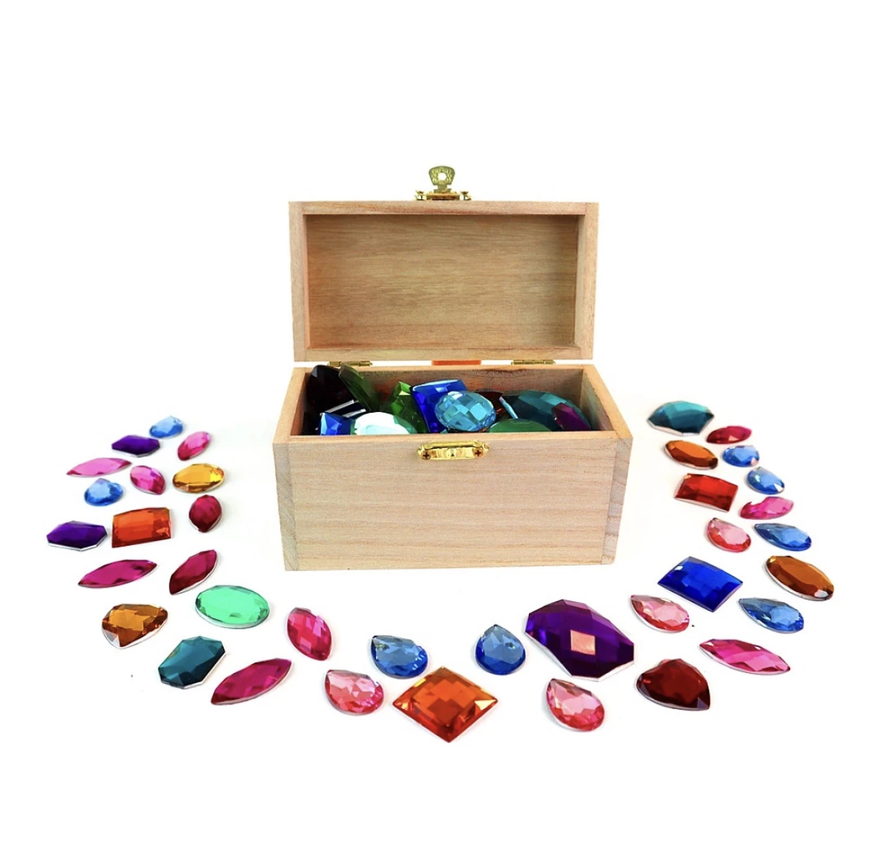 Bauspiel Wooden Treasure Chest 木製寶石寶箱
