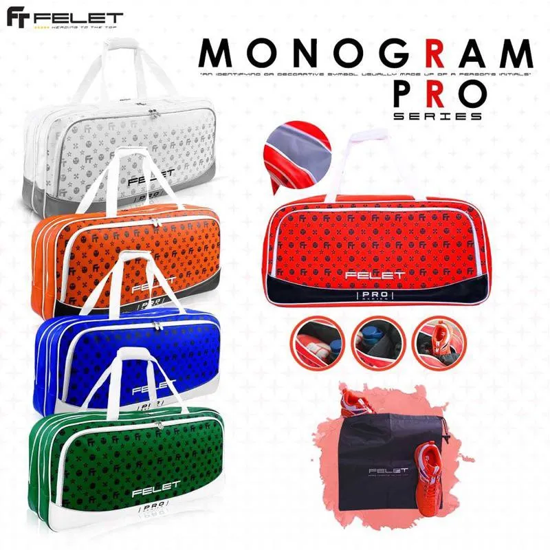 ✦ PRO羽球✦輝厲FELET｜Monogram 矩形包 羽球包｜超大容量