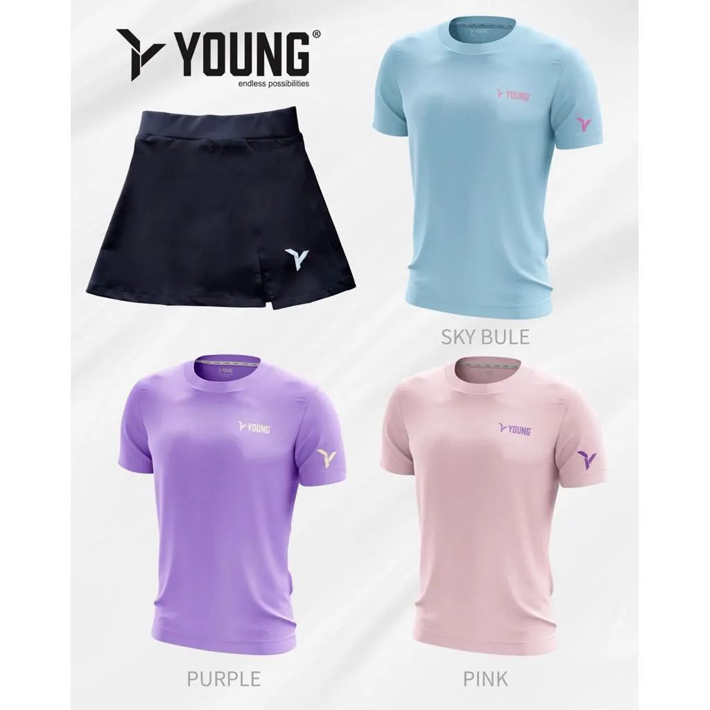 ✦ PRO羽球✦ YOUNG｜經典少女色 百搭款 羽球衣｜少女心炸裂 輕盈透氣