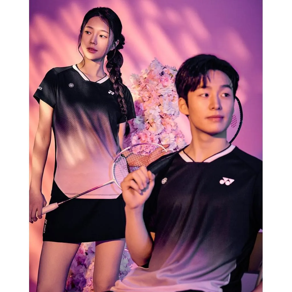 ✦ PRO羽球✦ 韓國YONEX 🌸櫻花限定款｜羽球比賽服 黑粉漸層 262TS001M｜002F 現貨 男版女版