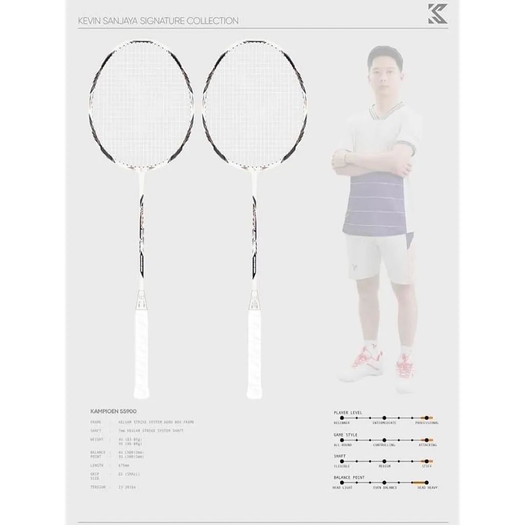 ✦ PRO羽球✦ YOUNG楊陽 KAMPIOEN SS 900 凱文蘇卡穆約 冠軍系列聯名拍 對標88D PRO