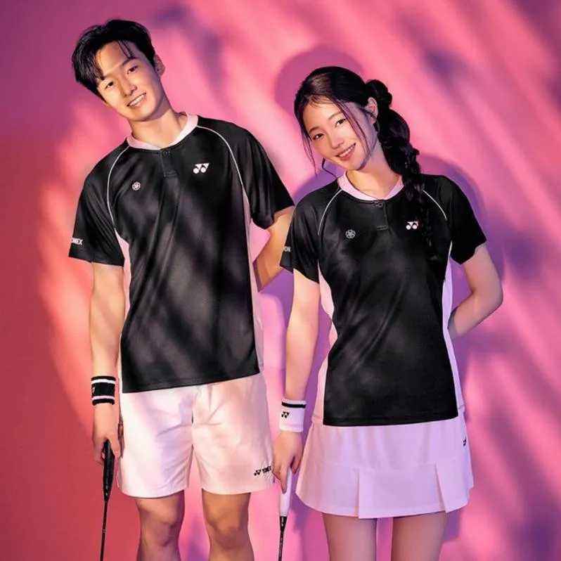 ✦ PRO羽球✦ 韓國YONEX 🌸櫻花限定款｜羽球比賽服 262TS003M｜004F 領扣式設計 //男版女版