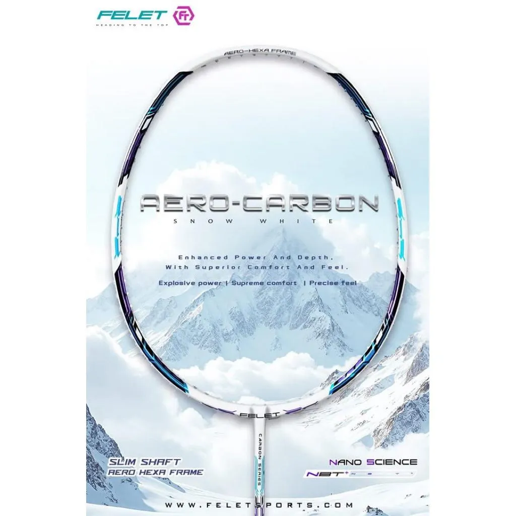 ✦ PRO羽球✦【輝厲FELET】AERO CARBON 羽球拍｜4U 速度拍 新色｜布莎南戰拍