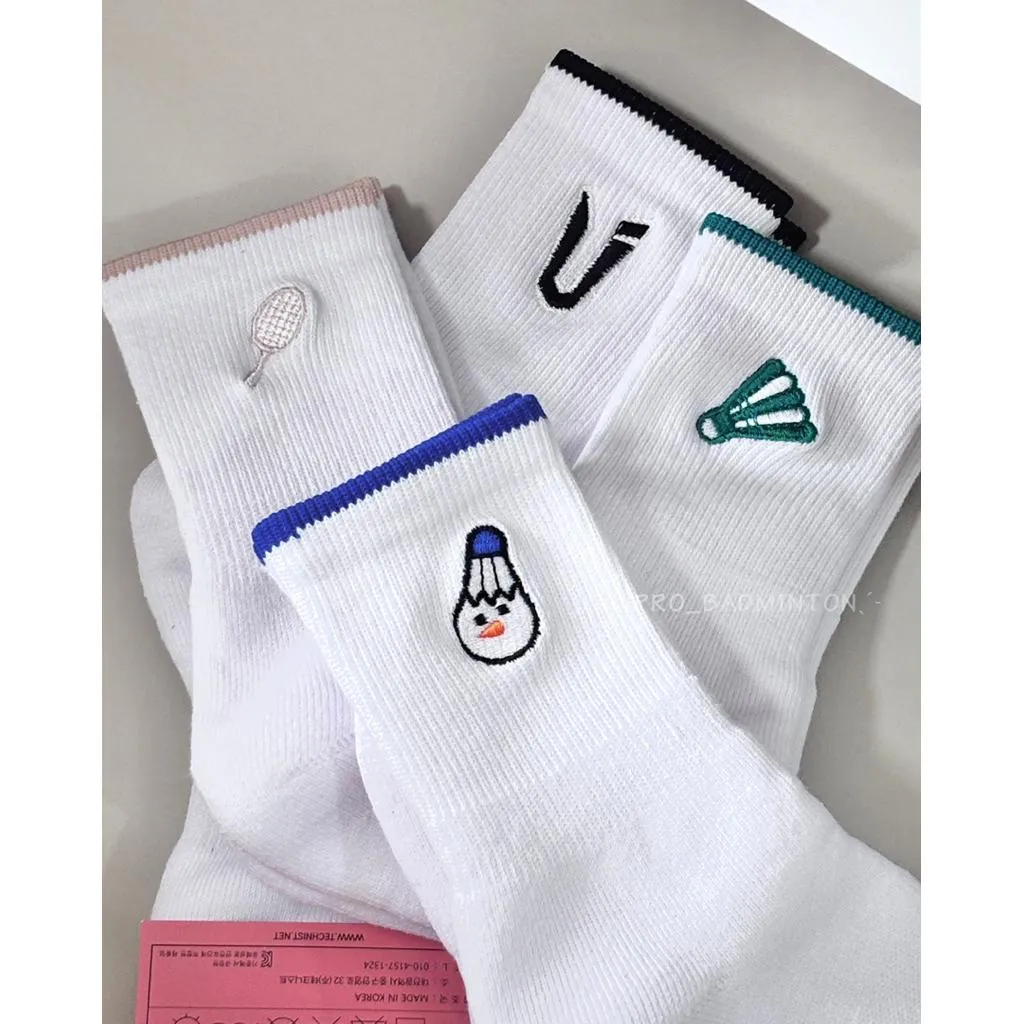 ✦ PRO羽球✦ 韓國TECHNIST｜中筒羽球襪 底部加厚 刺繡LOGO TS-34｜韓國製造 女款 男款