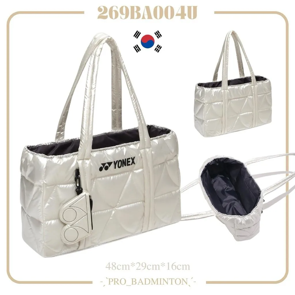 ✦ PRO羽球✦🇰🇷韓國YONEX｜☁️雲朵托特包 珠光白 熱銷款（附可拆式小零錢包） 269BA004U