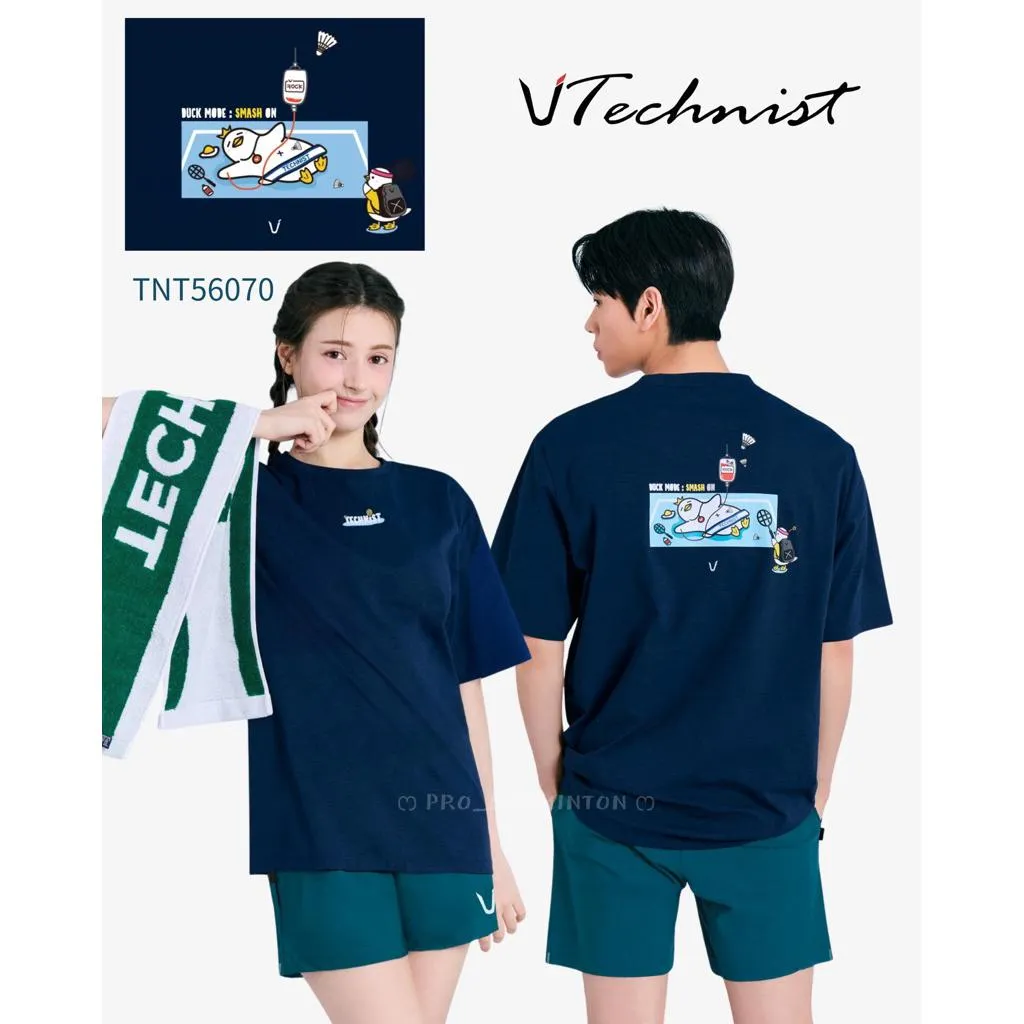 ✦ PRO羽球✦ 韓國TECHNIST｜TNT56070運動休閒服｜可愛韓系插畫｜男女通用 不含棉質