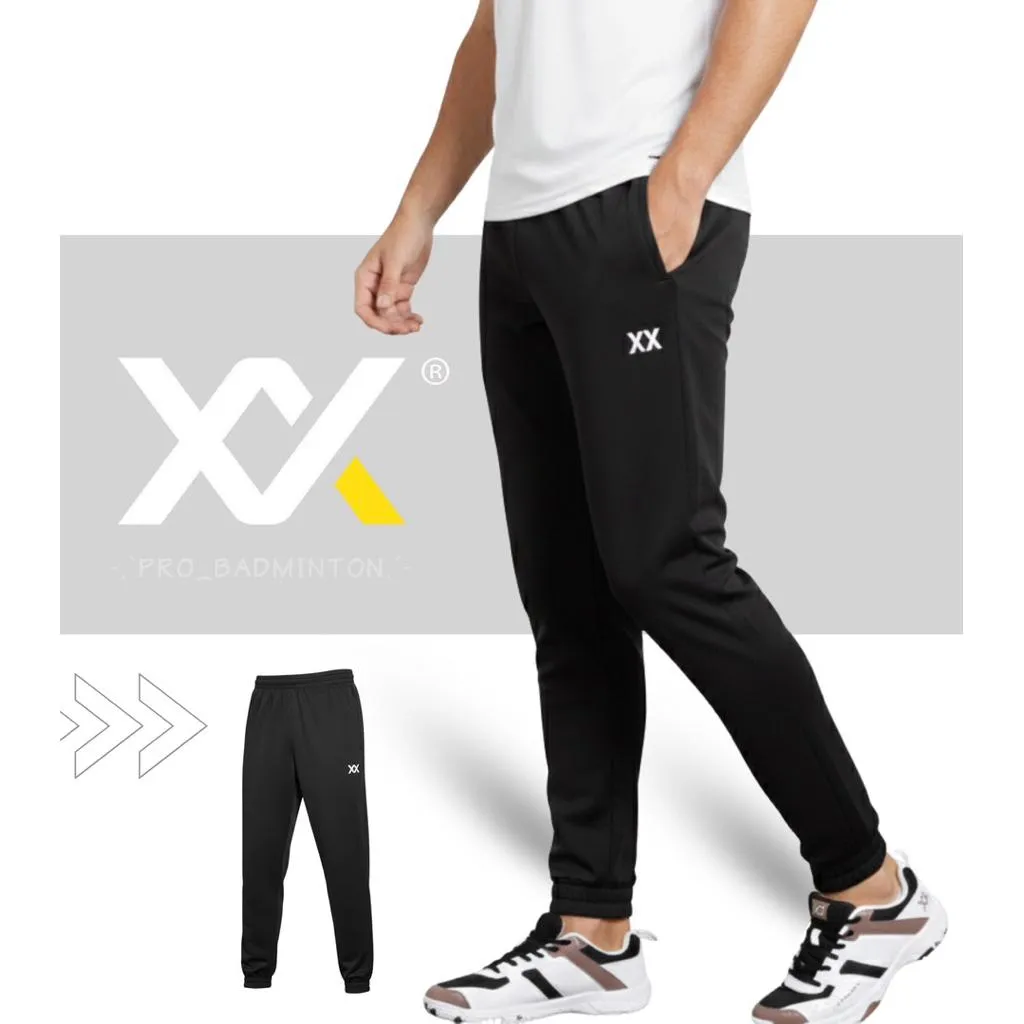 ✦ PRO羽球✦馬來西亞MAXX｜運動長褲 黑色 束口 寬緊腰帶 彈性舒適保暖