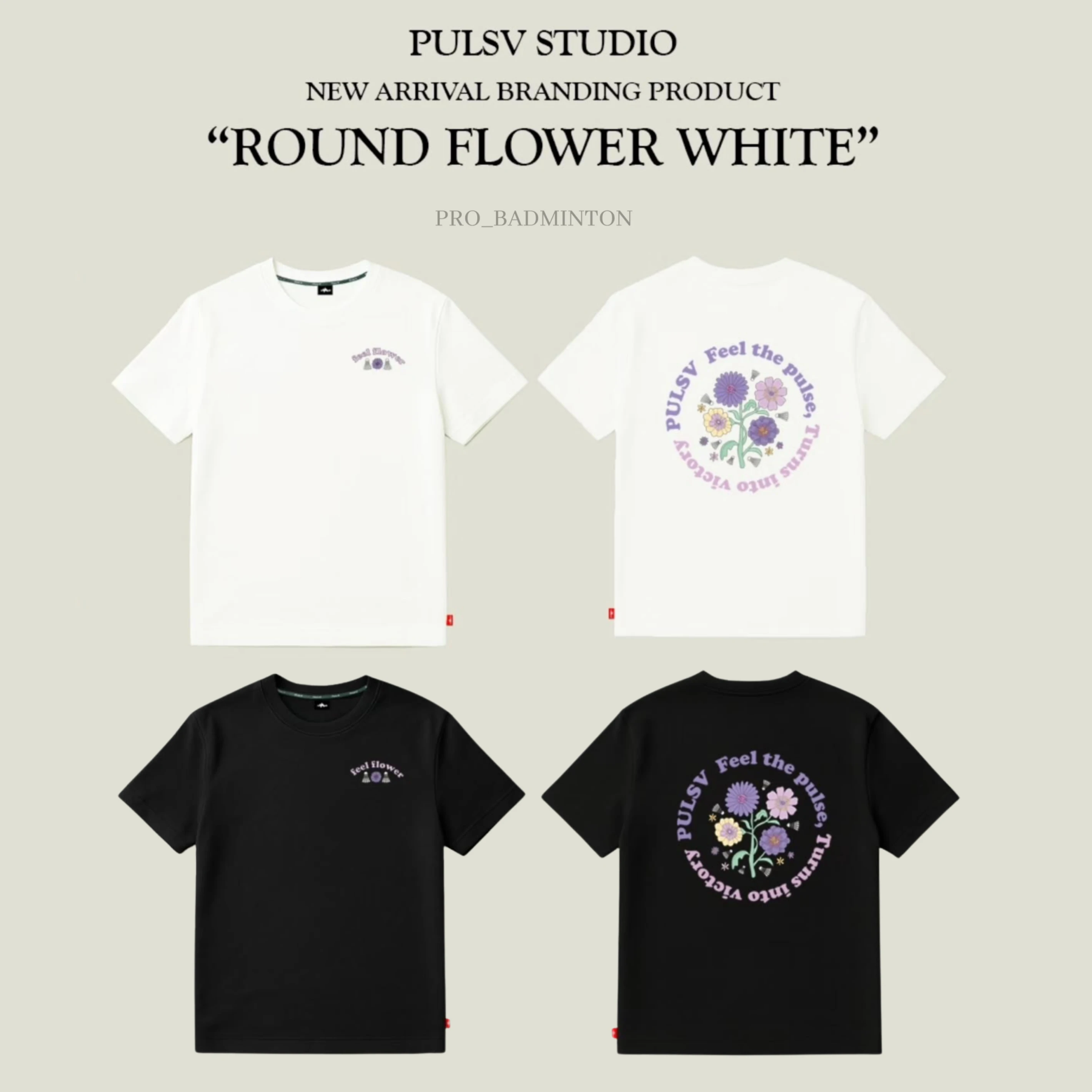✦PRO羽球✦🇰🇷PULSV｜運動休閒服//白色 黑色