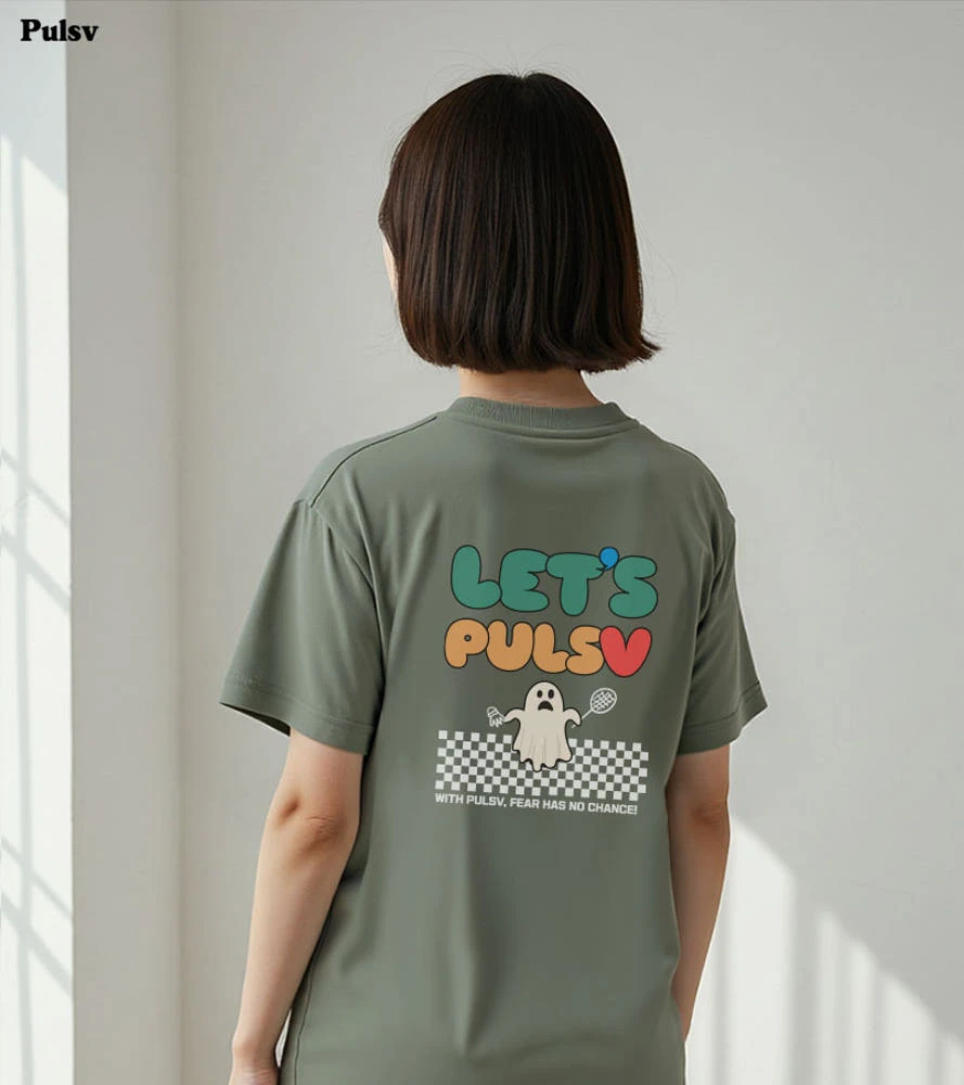 ✦PRO羽球✦🇰🇷PULSV｜運動休閒服 搞怪幽靈//卡其色 黑色