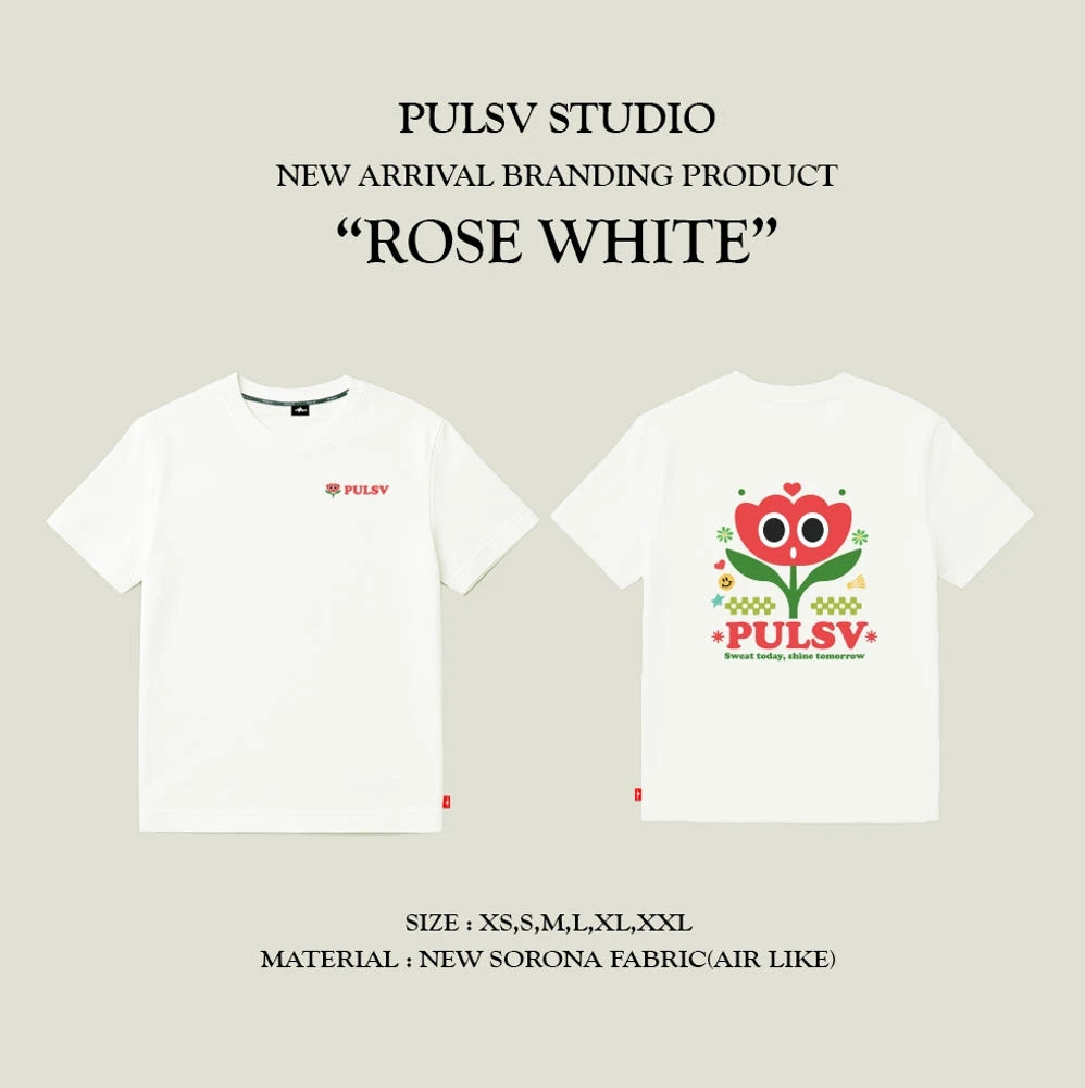 ✦PRO羽球✦🇰🇷PULSV｜運動休閒服 玫瑰花//白色 黑色