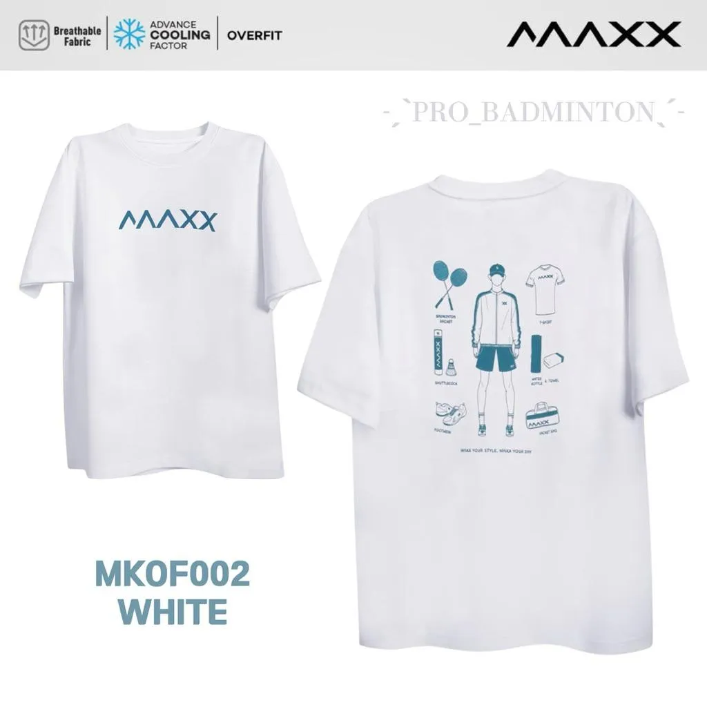 ✦ PRO羽球✦MAXX🇰🇷韓國限定款—MKOF002 運動休閒衣｜寬鬆版型 男女通用｜白色