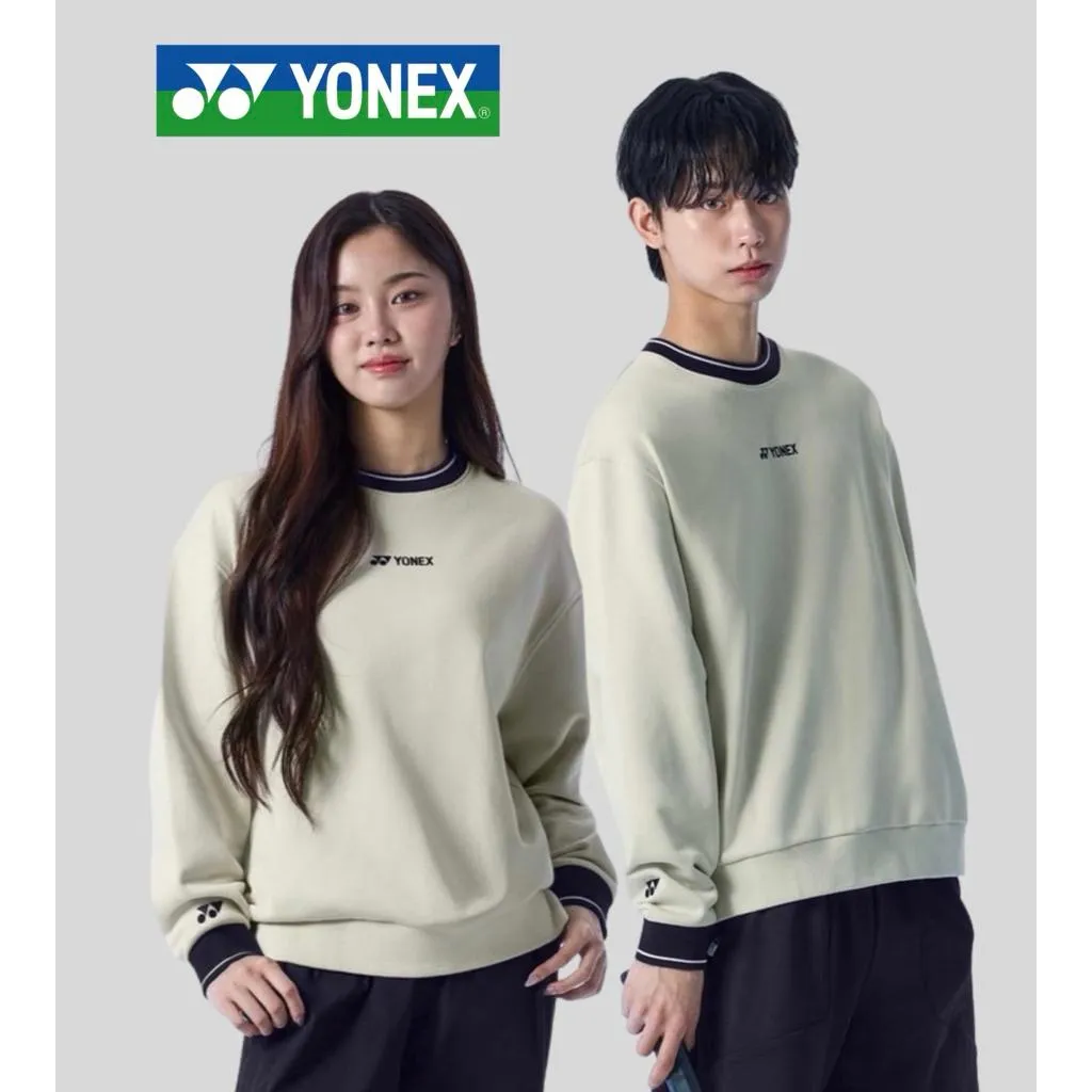 ✦ PRO羽球✦ 韓國YONEX｜奶茶色 厚磅大學T 刺繡LOGO 255TL005U//男女通用