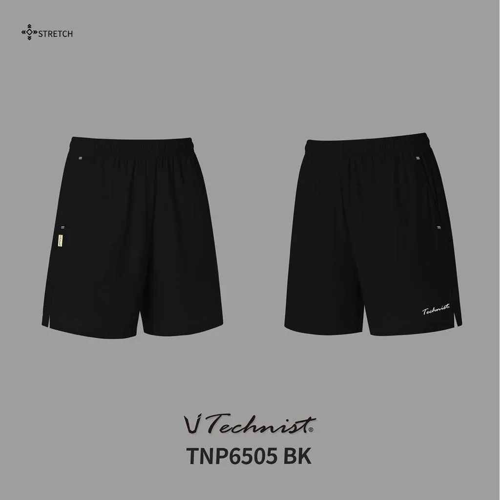 ✦ PRO羽球✦ 韓國TECHNIST TNP6505 羽球褲 運動短褲｜涼感彈性 排汗速乾//黑色