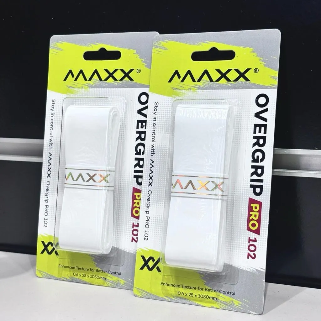 ✦ PRO羽球✦ MAXX瑪速︱PRO 102羽球握把皮 對標YONEX AC102 黏性強 0.6mm //白色 單入裝