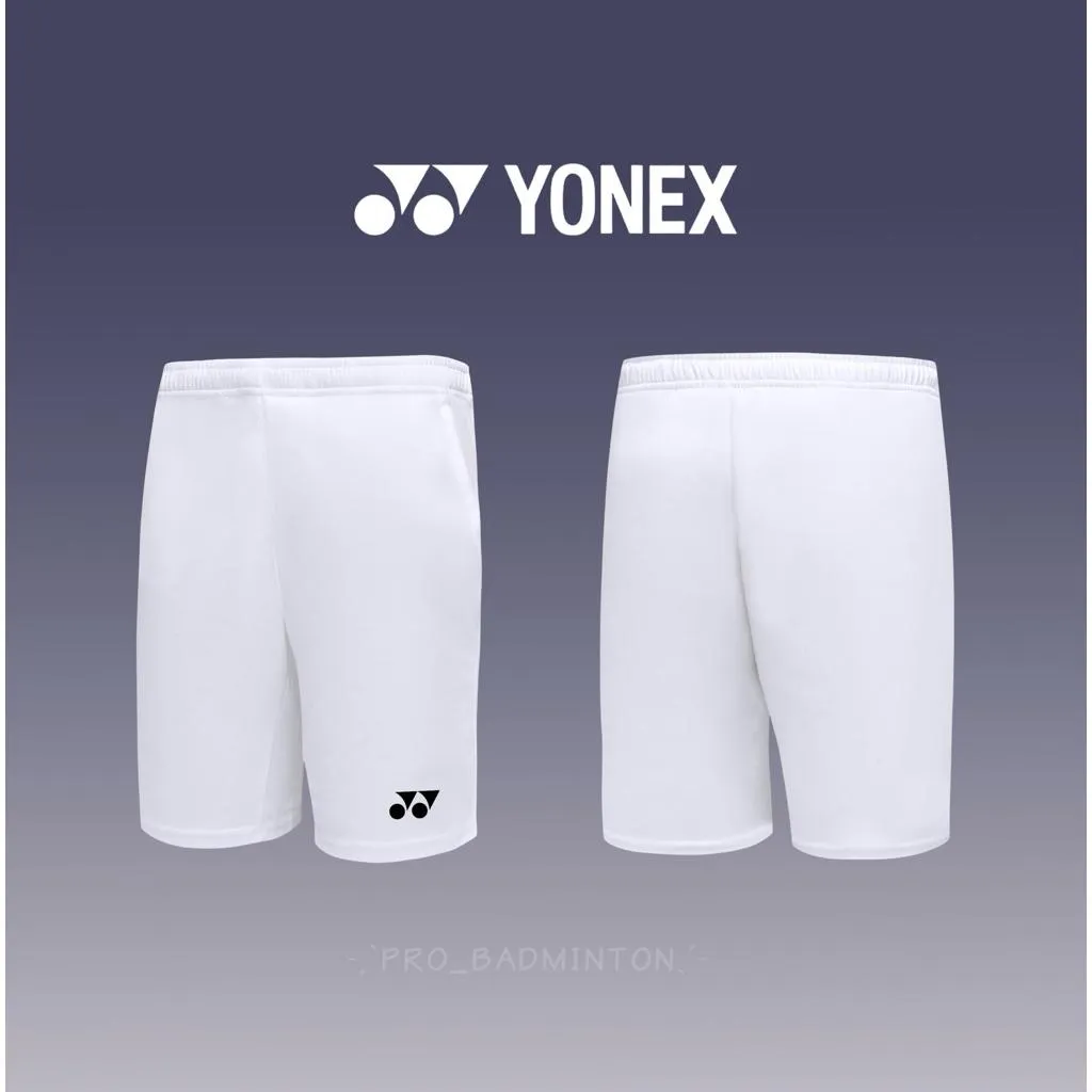 ✦ PRO羽球✦ YONEX 羽球短褲 四分｜白色｜中性款 男女通用