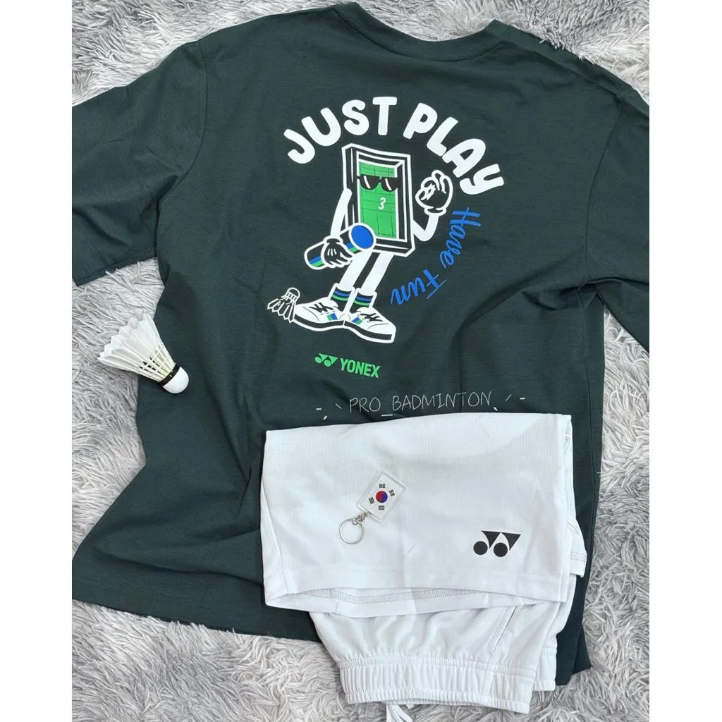 ✦ PRO羽球✦ 韓國YONEX︱ 運動休閒服 JUST PLAY HAVE FUN 不含棉質 男女通用