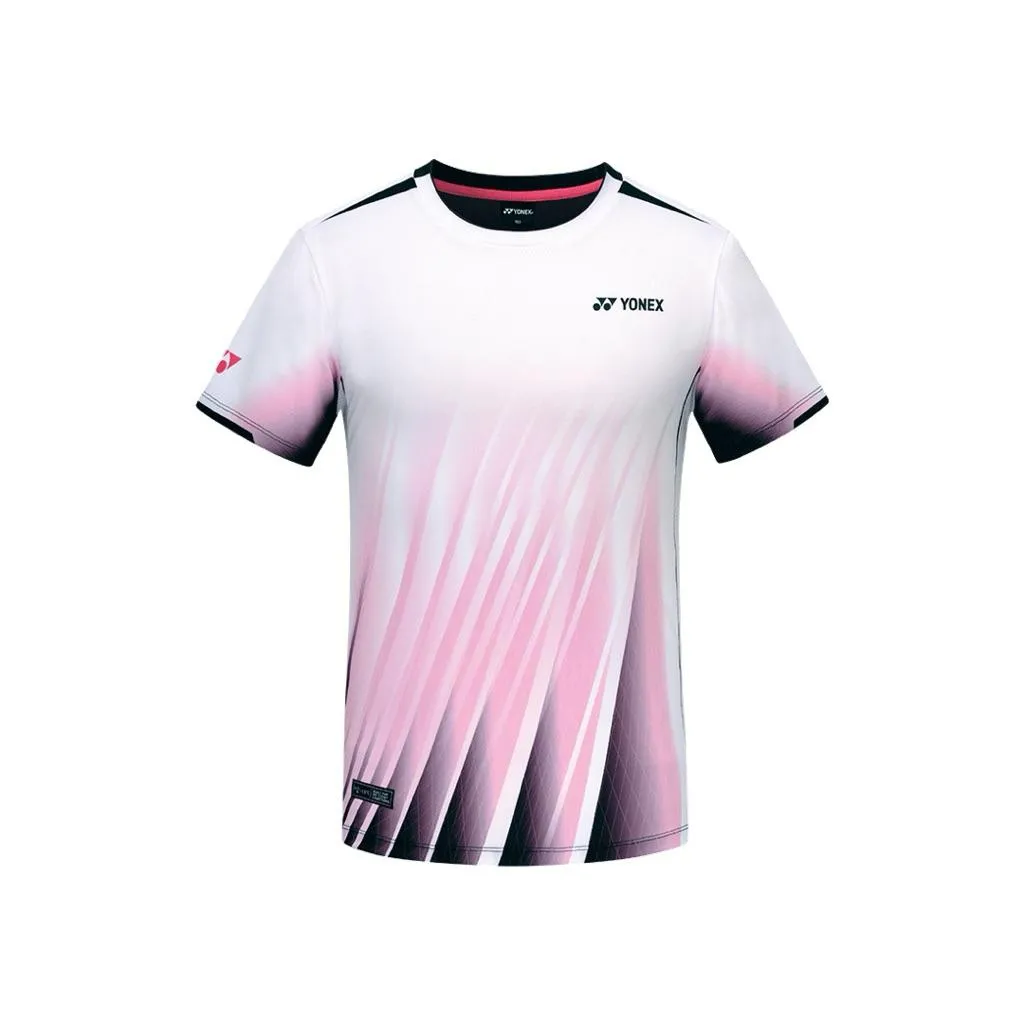 ✦ PRO羽球✦ 韓版YONEX 比賽服｜253TS017M 白粉漸層設計