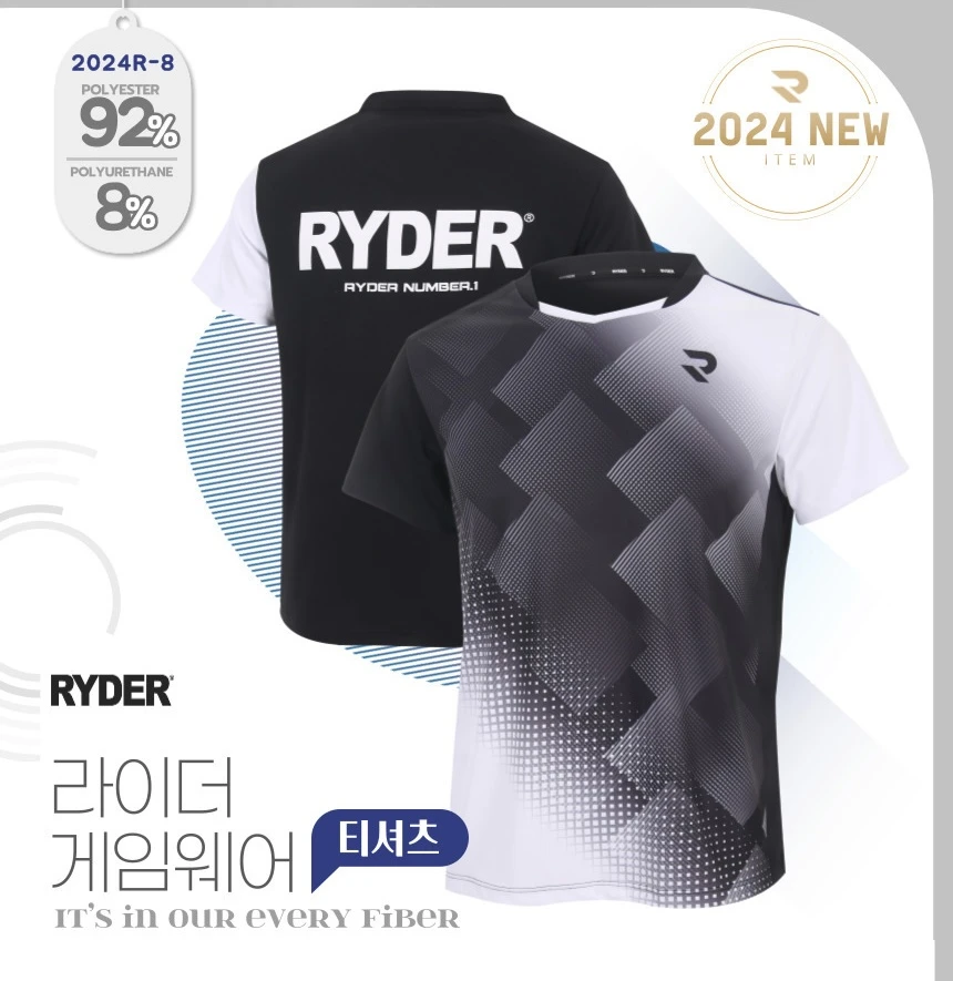 ✦ PRO羽球✦ 韓國RYDER｜ 羽球比賽服 2024R-8//男版 女版