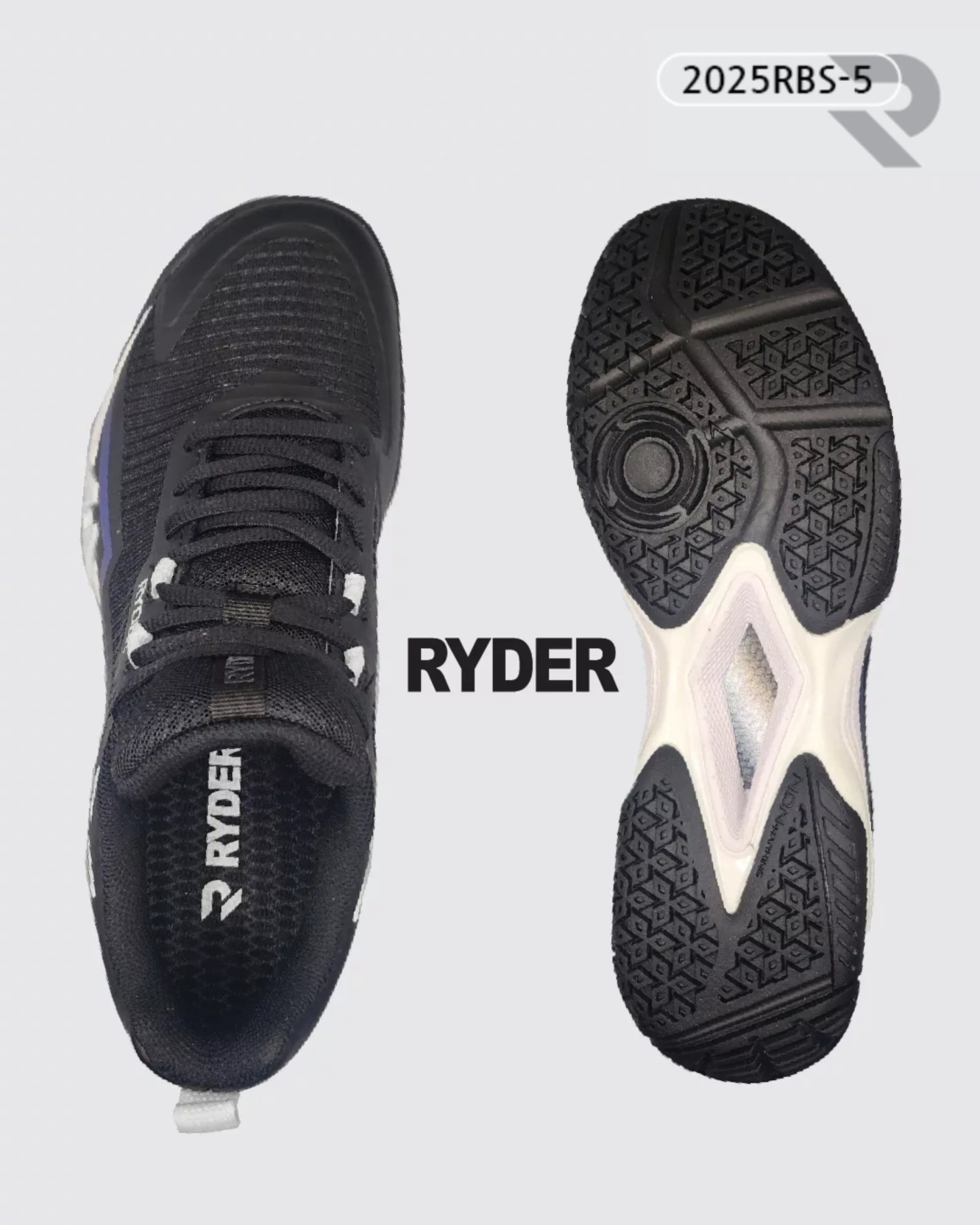 韓國RYDER｜高階羽球鞋 RPS-5  防側翻加強//黑色