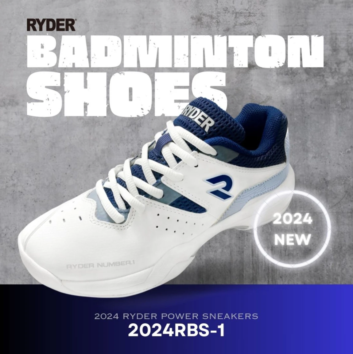 韓國RYDER｜羽球鞋 RBS-1  //白色