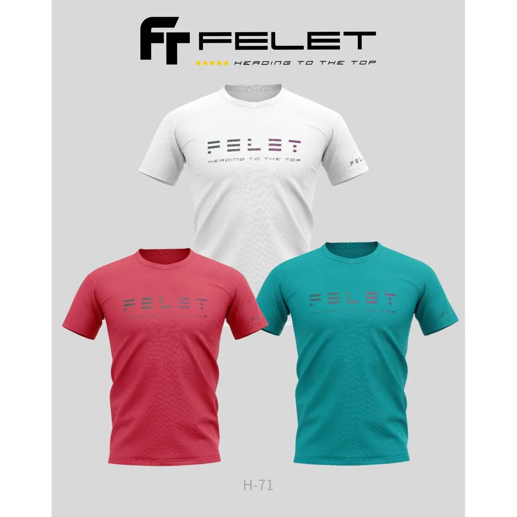 ✦ PRO羽球✦ 輝厲FELET ︱羽球衣 H-73  吸濕排汗  //白色 粉色 湖水綠