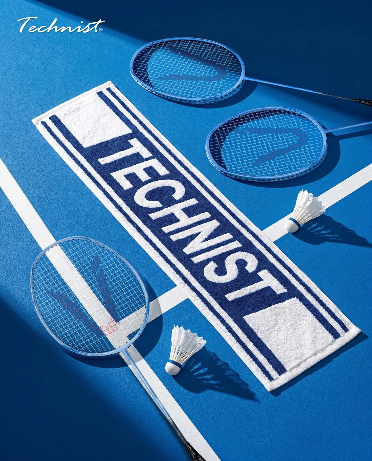 韓國TECHNIST｜運動毛巾 純棉 吸水性強 TA-T22 //藍色