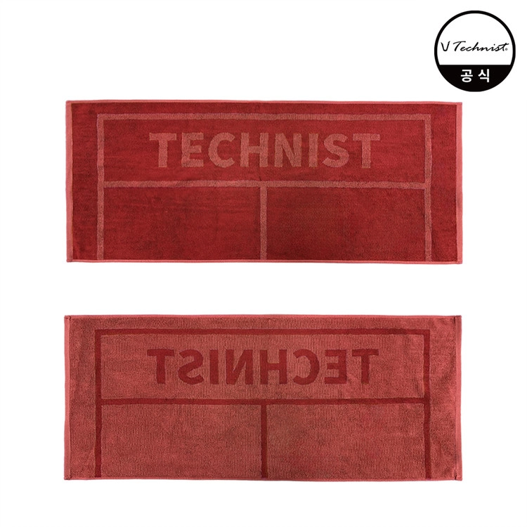韓國TECHNIST｜運動大毛巾 純棉 吸水性強 TA-T16 //紅色
