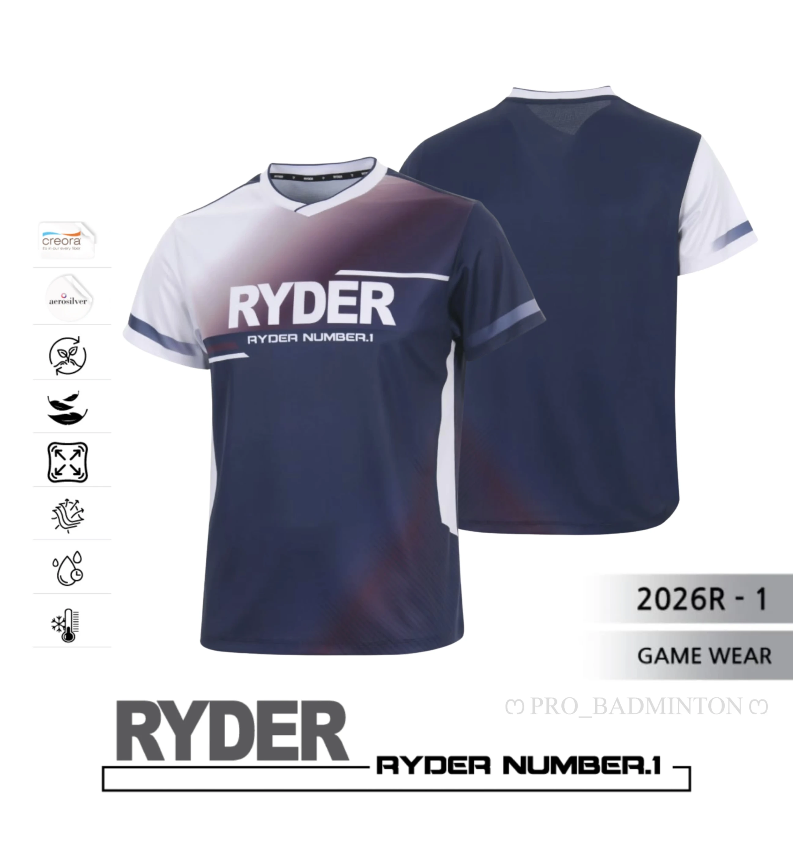 ✦ PRO羽球✦ 韓國RYDER| 羽球比賽服 2026R-1 //女版 男版