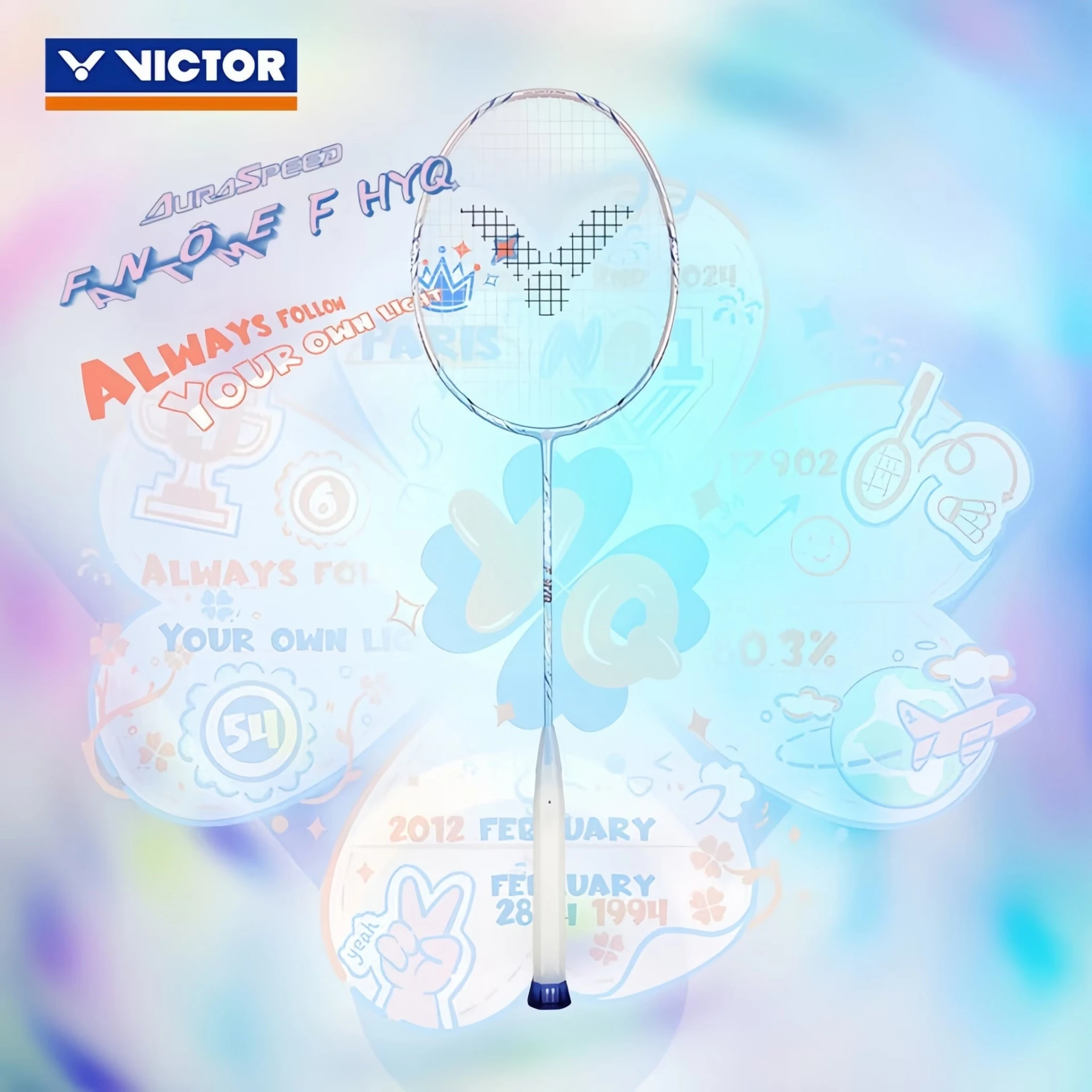 ✦PRO羽球✦ VICTOR 勝利｜黃雅瓊版本 ARS-FANTOME F HYQ 速度型 羽球拍  // 4U