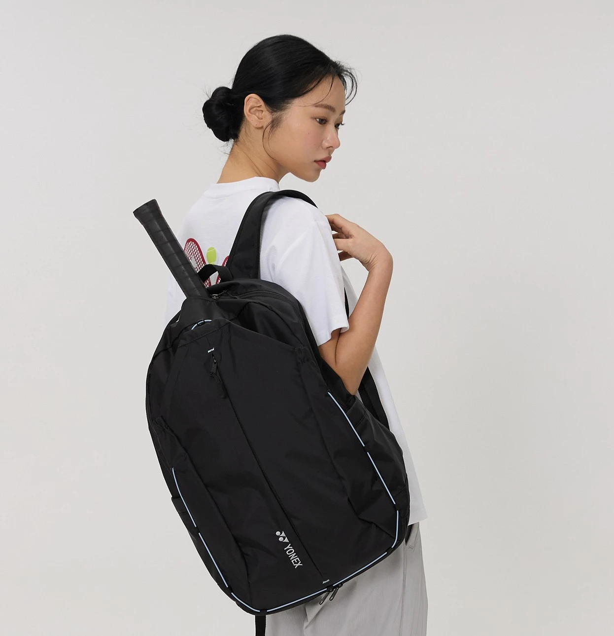 韓國YONEX｜輕量網羽後背包 265BP001U 球拍獨立層 多功能收納//黑色